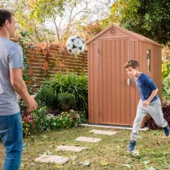 Keter Gerätehaus Darwin 46 Holz-Optik -Garten- & Gewächshäuser Geschäft 6ccdc15d61234aecf5d7216490a6836e