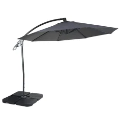 Mendler Ersatz-Bezug Für Deluxe Ampelschirm HWC-D14, Sonnenschirmbezug Rund Ø 3m Anthrazit Ohne Flap -Garten- & Gewächshäuser Geschäft 6ce52df1124cb9159e944b04ca20b989