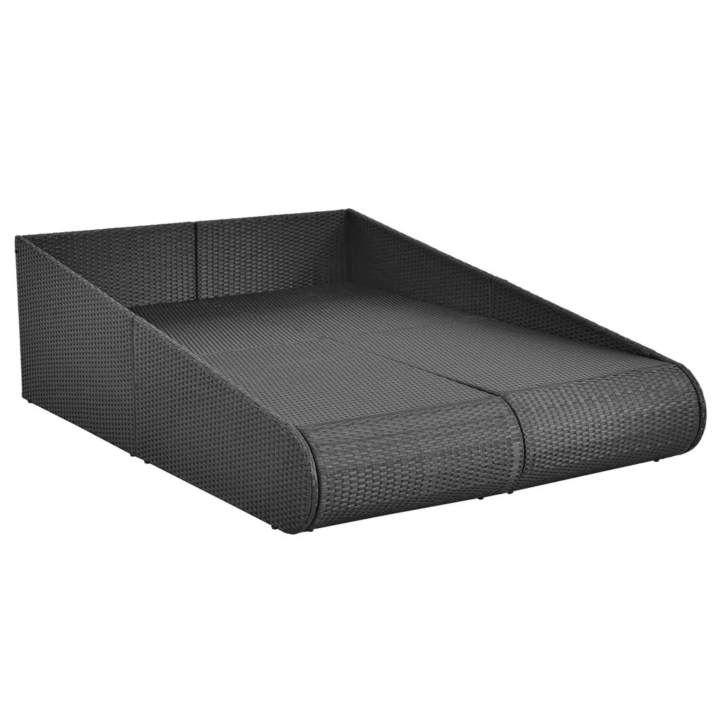 Juskys Polyrattan Sonnenliege Mykonos – XXL Outdoor Doppelliege Mit Polster Kissen In Grau Waschbar – Für Garten & Balkon – Gartenliege Sonneninsel 9 Juskys Polyrattan Sonnenliege Mykonos – XXL Outdoor Doppelliege Mit Polster Kissen In Grau Waschbar – Für Garten & Balkon – Gartenliege Sonneninsel – Bild 9