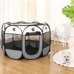 Redcoringe Faltbarer Hunde Katzen Laufstall Durable Kennel Kitten Playground Playpen Haustier Welpen-Laufstall, 74x74x43cm -Garten- & Gewächshäuser Geschäft 6d23983597384e85ee0c213a1cc25155