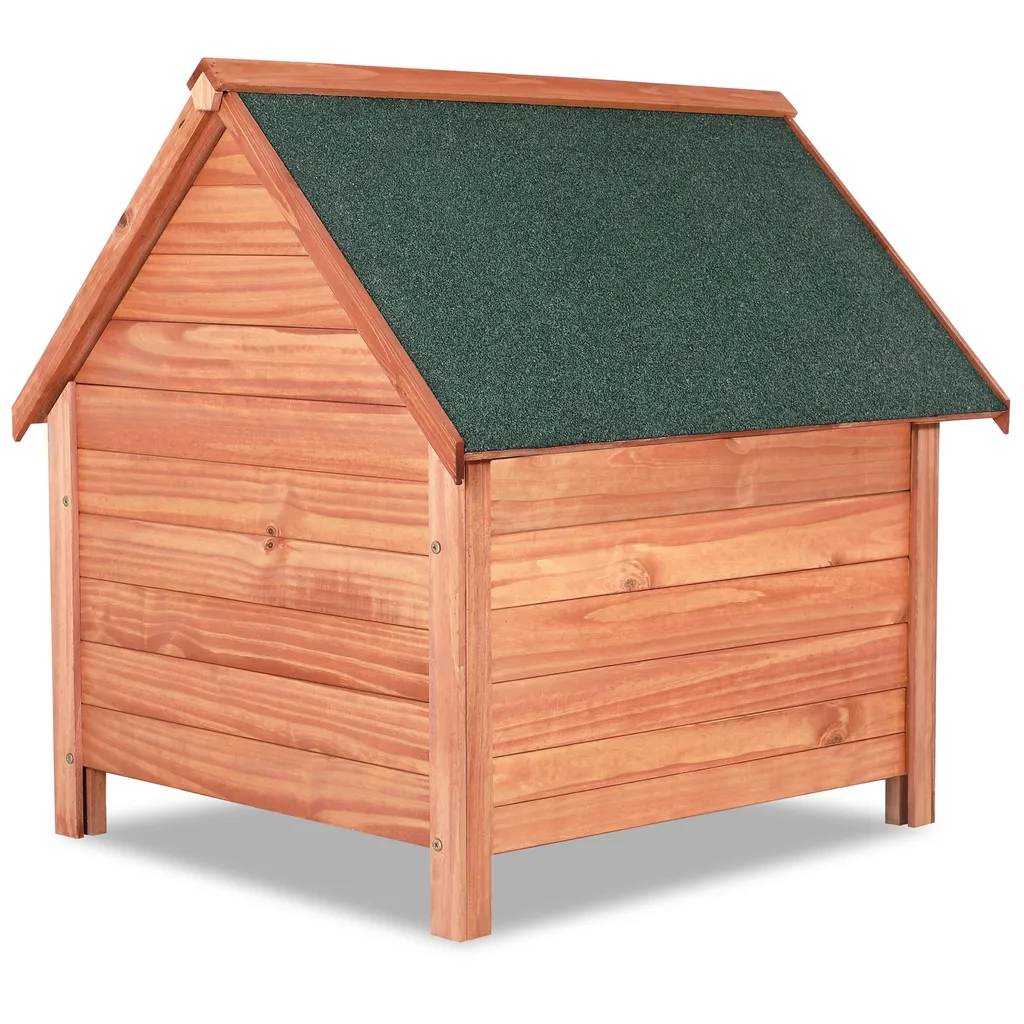 Deuba Cadoca Hundehütte FSC®-zertifiziertes Massivholz 82x72x85cm Dachluke Spitzdach Garten Hundehaus Tierhaus Wetterfest 4 Deuba Cadoca Hundehütte FSC®-zertifiziertes Massivholz 82x72x85cm Dachluke Spitzdach Garten Hundehaus Tierhaus Wetterfest – Bild 4