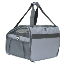 PawHut Hundetasche Auto Hundebox Transportbox Tragetasche Autositz Katze 41 X 34 X 30cm Oxford Gewebe Grau -Garten- & Gewächshäuser Geschäft 6d5e8685169f71421afd787b534a6f87