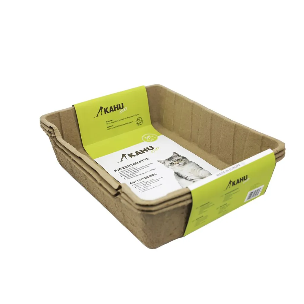 KAHU® ECO Katzentoilette - Aus 100% Recyceltem, Biologisch Abbaubarem Papier - Kompostierbar - 45 Cm X 35 Cm, Größe:3er Set 2 KAHU® ECO Katzentoilette - Aus 100% Recyceltem, Biologisch Abbaubarem Papier - Kompostierbar - 45 Cm X 35 Cm, Größe:3er Set – Bild 2