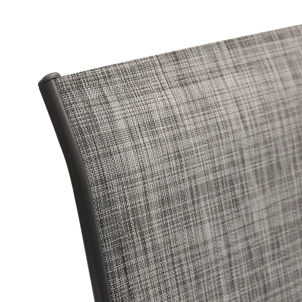 Wohaga® 6er Set Stapelstuhl 'New York' Mit Textilenbespannung Anthrazit/Silbergrau Meliert 6 Wohaga® 6er Set Stapelstuhl 'New York' Mit Textilenbespannung Anthrazit/Silbergrau Meliert – Bild 6