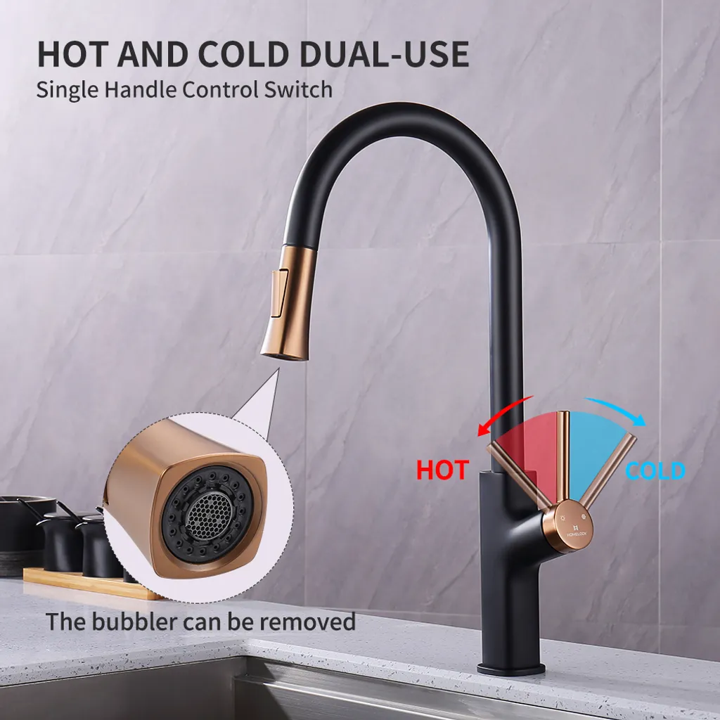 Wasserhahn Küche Schwarz Küchenarmatur 360° Drehbar Mischbatterie Küche Wasserhahn Ausziehbar Mit 2 Strahlarten Hochdruck Küchenarmatur Mit Höhe Bogenauslauf HOMELODY 7 Wasserhahn Küche Schwarz Küchenarmatur 360° Drehbar Mischbatterie Küche Wasserhahn Ausziehbar Mit 2 Strahlarten Hochdruck Küchenarmatur Mit Höhe Bogenauslauf HOMELODY – Bild 7