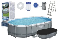 Bestway Power Steel Frame Pool Komplettset, Oval, 488 X 305 X 107 Cm (56448) -Garten- & Gewächshäuser Geschäft 6d886b7a24fbb5bf8a85da5816b2124f