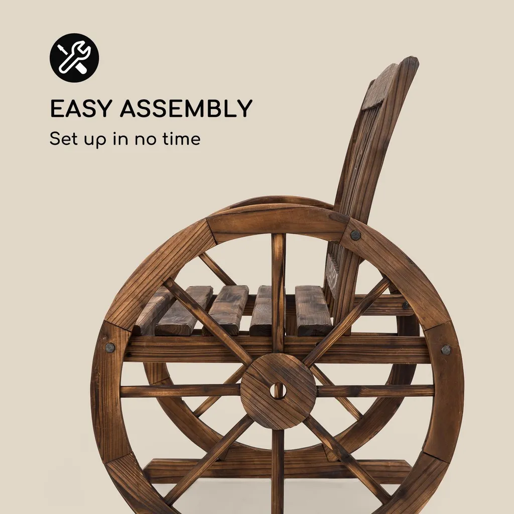 Blumfeldt Murnau Gartenbank Aus Echtholz - Dekorative Bank , Flammenbehandelt: Flame Shielding Treatment , Künstlicher Alterungseffekt , Einfacher Zusammenbau , Komplett Aus Tannenholz , Braun 6 Blumfeldt Murnau Gartenbank Aus Echtholz - Dekorative Bank , Flammenbehandelt: Flame Shielding Treatment , Künstlicher Alterungseffekt , Einfacher Zusammenbau , Komplett Aus Tannenholz , Braun – Bild 6