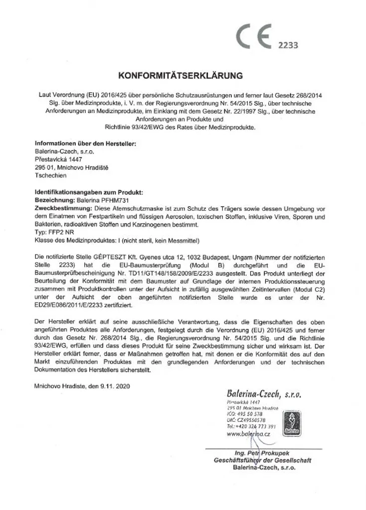 Balerina-Czech S.r.o. Tschechischer FFP2 Nano-Respirator - Palästina (Nr.100) 8 Balerina-Czech S.r.o. Tschechischer FFP2 Nano-Respirator - Palästina (Nr.100) – Bild 8