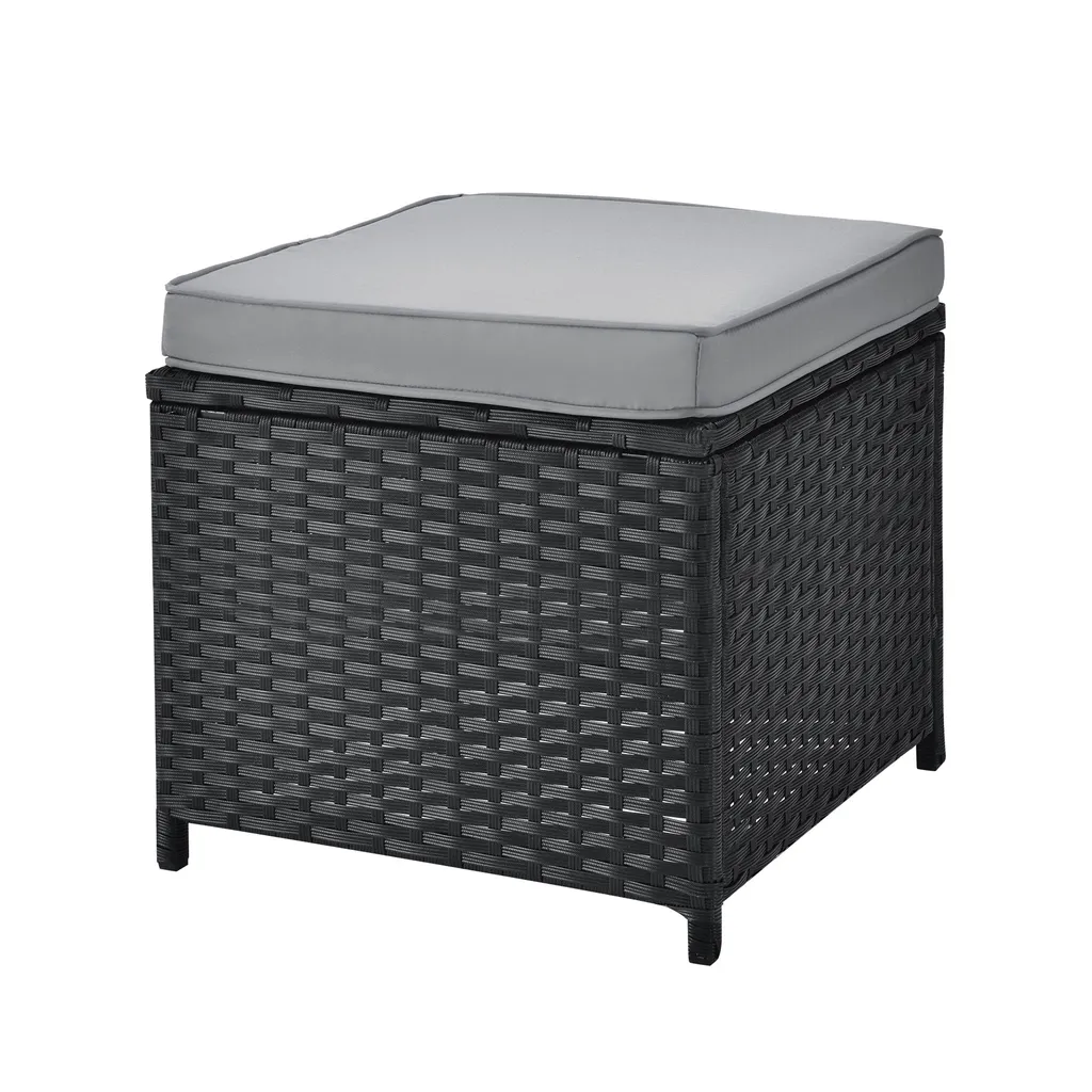 SVITA Monroe Garten-Lounge Set Polyrattan Lounge-Möbel Sitzgruppe Garten Schwarz 7 SVITA Monroe Garten-Lounge Set Polyrattan Lounge-Möbel Sitzgruppe Garten Schwarz – Bild 7