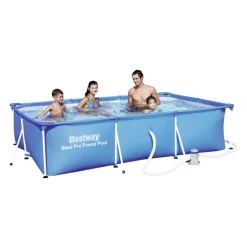 Bestway Frame Pool Deluxe Splash-Steel Pro 300 X 200 X 66 Cm, Mit Ablassventil, 3300 L