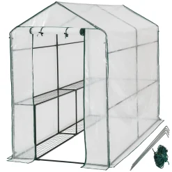 Tectake Gewächshaus Mit Plane - Weiß