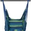 VITA5 Hängesessel Outdoor - Stabiler & Sicherer Hängestuhl - Stylischer Hängesessel Indoor - Schaukel Für Erwachsene & Kinder - Bequeme Boho Raumdeko - 250kg Tragkraft (Grün/Blau)