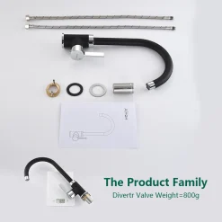 Aihom Schwarz Küchenarmatur 360° Drehbar Wasserhahn Küche Spültischarmatur Schwarz Hochdruck Mischbatterie Küche Mit Hohem Auslauf -Garten- & Gewächshäuser Geschäft 6f19724571a4b4eaf9beeb1e764c8d1f