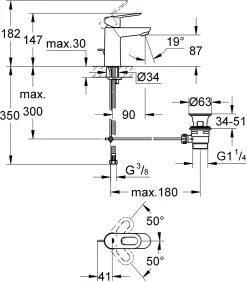 Grohe Einhand-Waschtischbatterie BAULOOP DN 15, S-Size Zugstangen-Ablaufgarnitur 1 1/4" Chrom -Garten- & Gewächshäuser Geschäft 6f8e09b43bfad0952372f7fa6052565e