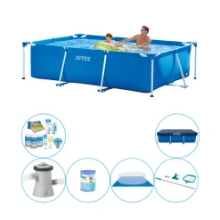 Intex Frame Pool Rechteckig 260x160x65 Cm - Pool Combi Deal