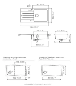 Küchenspüle Spüle Einbauspüle Granit Becken 100x50 Schwarz Respekta By Schock -Garten- & Gewächshäuser Geschäft 6fd6c13c743574430e5bd033e04eb813