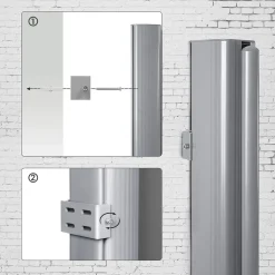 SONGMICS Alu-Seitenmarkise, Ausziehbar, 200 X 350 Cm, Aus Polyester (280 G/m²), Markise, Sichtschutz, Sonnenschutz, Blickdicht, Seitenrollo, Für Balkon, Terrasse, Garten, Grau GSA205G01 -Garten- & Gewächshäuser Geschäft 6ffb93295801fa59b07aeea8d3ec8b3c