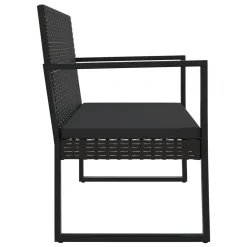 VidaXL Gartenbank Mit Kissen Schwarz 106 Cm Poly Rattan -Garten- & Gewächshäuser Geschäft 70609f1afb7c5a374bb2065a88504cea