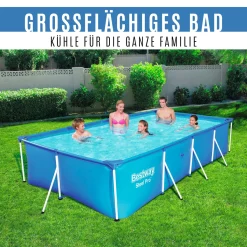 Bestway Steel Pro Framepool 400 X 211 Cm Mit Reinigungset (bundle) - Stahlrahmen Schwimmbecken Mit 7-teilige Pflegeset - Blau -Garten- & Gewächshäuser Geschäft 7061588bc53a9316b4fb8bd2f53ddac5