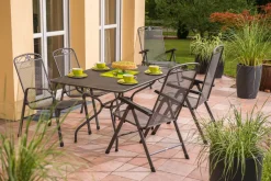 MWH DAS ORIGINAL Royal Garden Gartentisch Streckmetall, 145 X 90 X 74 Cm, Metall, Grau -Garten- & Gewächshäuser Geschäft 707e4c93f15da11aa597158156cb8c1c