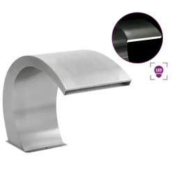 VidaXL Pool-Wasserfall Mit LEDs Edelstahl 30x60x45 Cm