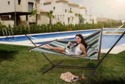 VITA5 Hängematte Outdoor - Hängematte Mit Gestell Für Den Garten, Pool & Balkon - Großzügige Hängematte 2 Personen - Doppelhängematte Mit Ständer - 200kg Belastbarkeit (Dunkergrün/Blau) 13 VITA5 Hängematte Outdoor - Hängematte Mit Gestell Für Den Garten, Pool & Balkon - Großzügige Hängematte 2 Personen - Doppelhängematte Mit Ständer - 200kg Belastbarkeit (Dunkergrün/Blau) -Garten- & Gewächshäuser Geschäft 70cd2b525e49c1fe4079c58d776a30db