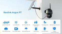Reolink 2K 355°/140° PTZ Solar/Akku-Überwachungskamera Outdoor Mit 2,4/5GHz WiFi, Personen-/Fahrzeugerkennung, PIR-Sensor, 2-Wege-Audio, Argus PT-2K(Schwarz) + Solarpanel(2Stück) -Garten- & Gewächshäuser Geschäft 70d2b25996a040d190ec9bf2da19f82c