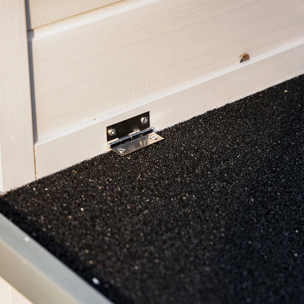 PawHut Hühnerstall Hühnerhaus Mit Nistkasten Rampe Winterfest Hühnervoliere 2 Ebenen Gehege Leicht Zu Reinigen Tannenholz Stahl Asphalt 200 X 80 X 130 Cm 9 PawHut Hühnerstall Hühnerhaus Mit Nistkasten Rampe Winterfest Hühnervoliere 2 Ebenen Gehege Leicht Zu Reinigen Tannenholz Stahl Asphalt 200 X 80 X 130 Cm – Bild 9