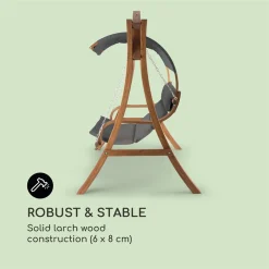 Blumfeldt Maui Hollywoodschaukel 110 Cm 2-Sitzer Massivholz Polyester Dunkelgrau -Garten- & Gewächshäuser Geschäft 70f5e7d38bb62b9e49c3fca250cf554b