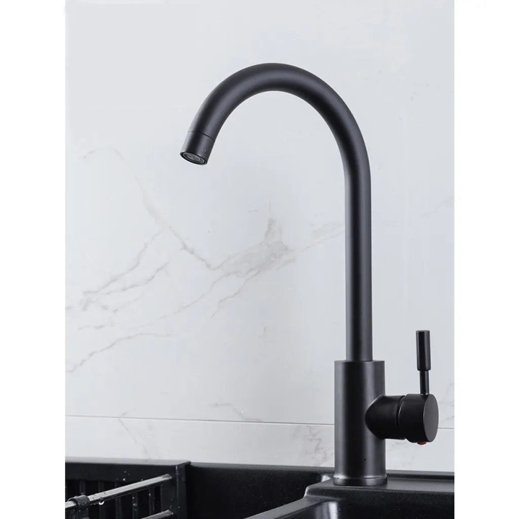 Mmgoqqt Gebürsteter Edelstahl-Warm- Und Kaltwasser-Küchenarmatur Großer, Gebogener Sieben-Zeichen-Edelstahl-Waschbecken-Mischwasser-Waschtischarmatur,Edelstahlfarbe Große Biegung 4 Mmgoqqt Gebürsteter Edelstahl-Warm- Und Kaltwasser-Küchenarmatur Großer, Gebogener Sieben-Zeichen-Edelstahl-Waschbecken-Mischwasser-Waschtischarmatur,Edelstahlfarbe Große Biegung – Bild 4