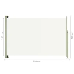 VidaXL Seitenmarkise Ausziehbar 200x300 Cm Creme -Garten- & Gewächshäuser Geschäft 71030e0d51f5b23447affa8f1c62e970