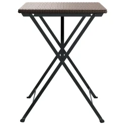 VidaXL Bistrotisch Klappbar Braun 55x54x71 Cm Poly Rattan -Garten- & Gewächshäuser Geschäft 712caf6a9e7c74eaa82e19bd410fe903
