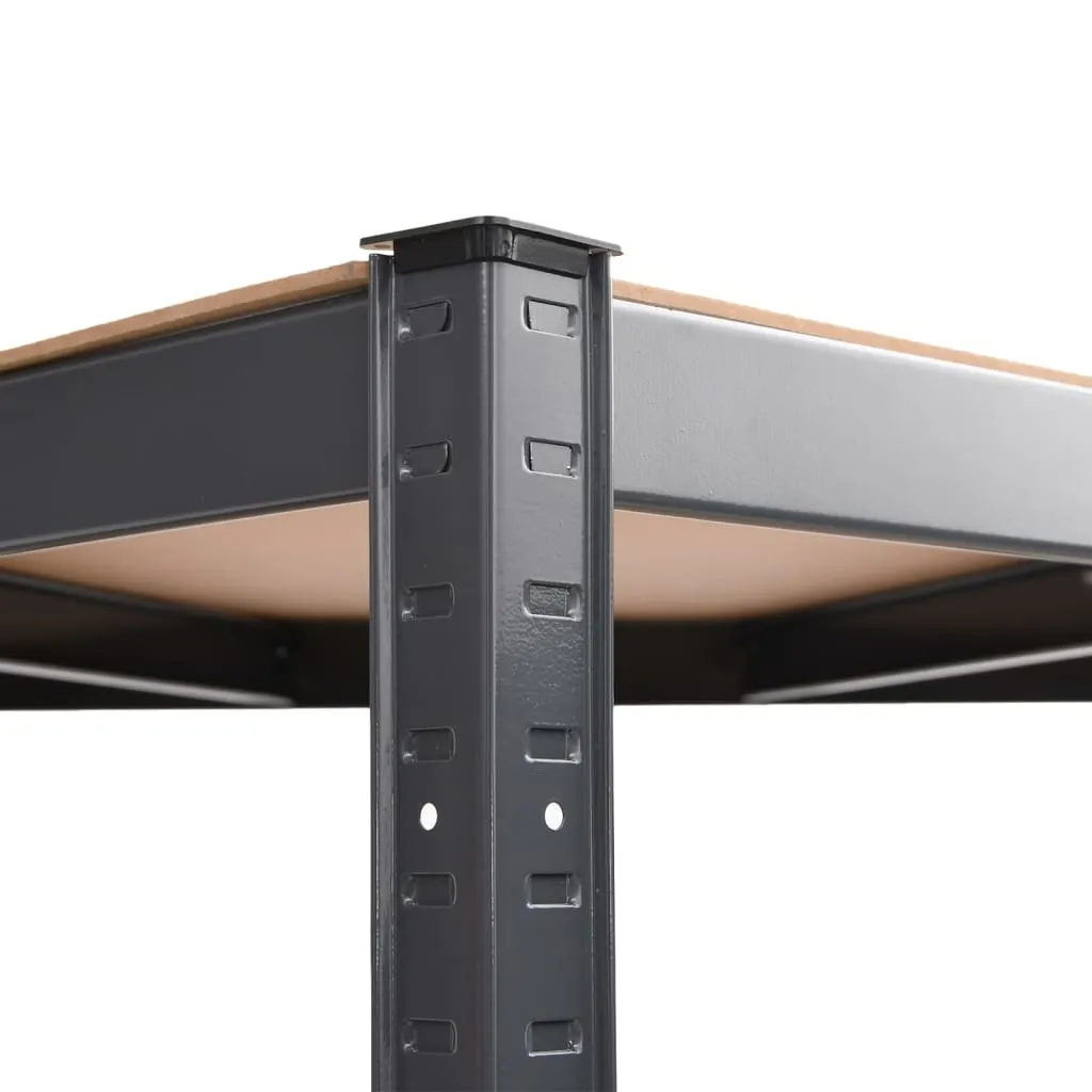 VidaXL Eckregal Mit 5 Böden Anthrazit Stahl & Holzwerkstoff 8 VidaXL Eckregal Mit 5 Böden Anthrazit Stahl & Holzwerkstoff – Bild 8