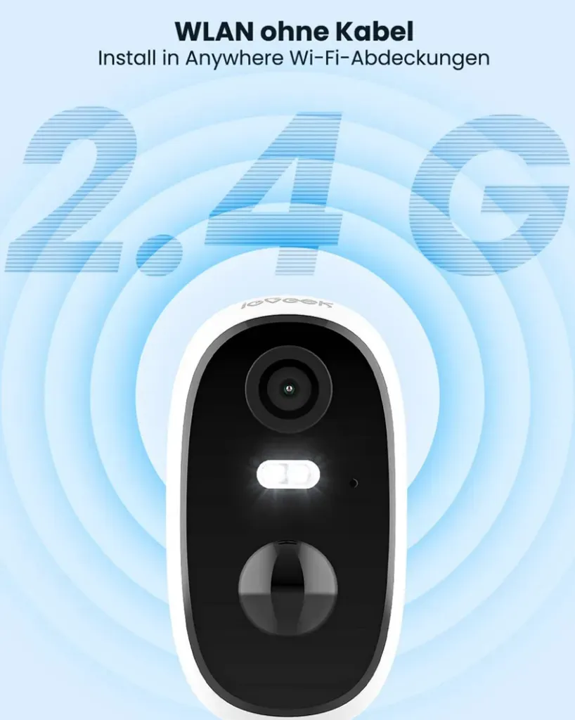 IeGeek 2K 3MP Überwachungskamera Aussen Akku Mit Solarpanel 32G SD-Karte, WLAN Kamera Outdoor Mit Farbnachtsicht, PIR Bewegungsmelder, 2-Wege Audio, Cloud Storage, IP65, 2,4 GHz 10 IeGeek 2K 3MP Überwachungskamera Aussen Akku Mit Solarpanel 32G SD-Karte, WLAN Kamera Outdoor Mit Farbnachtsicht, PIR Bewegungsmelder, 2-Wege Audio, Cloud Storage, IP65, 2,4 GHz – Bild 10