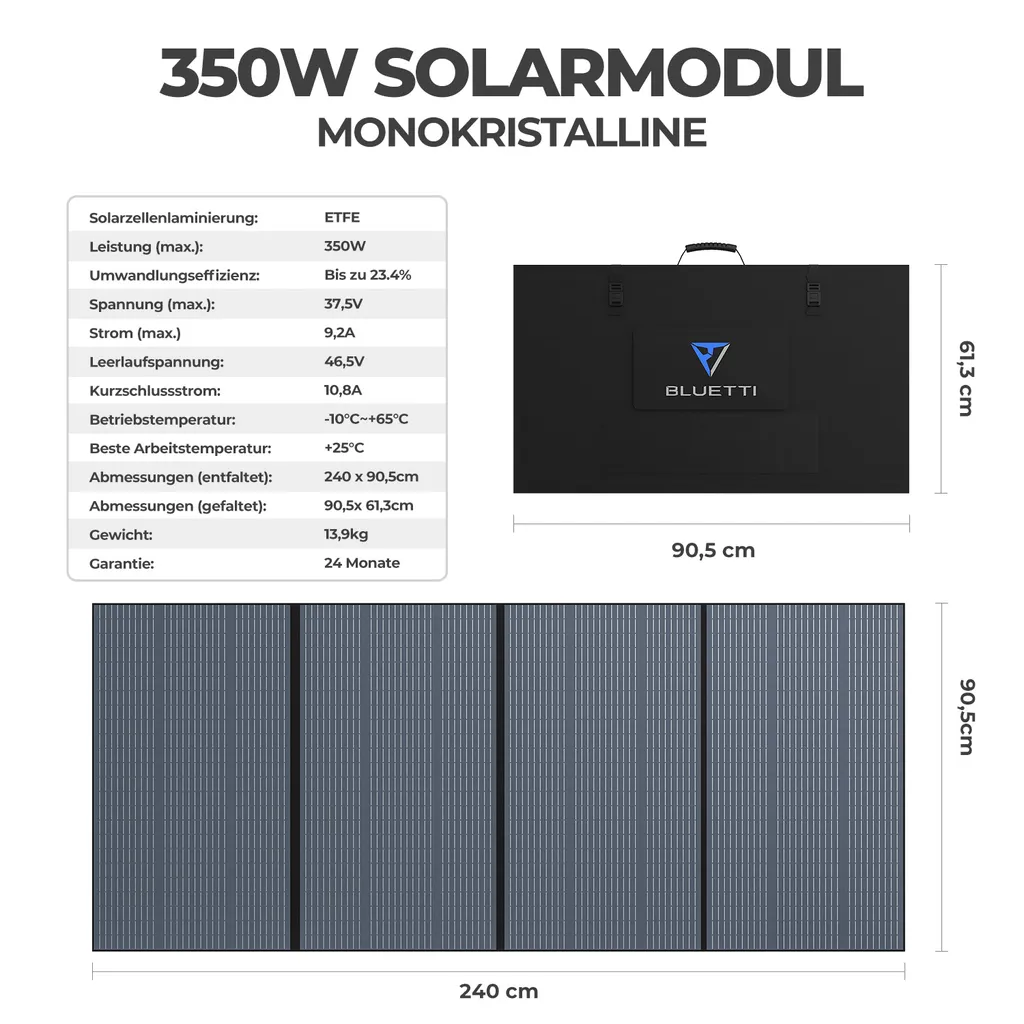 BLUETTI Solar Stromgenerator AC200P Mit 1 X PV350 Solarpanel, 2000Wh/2000W LiFePO4 Stormerzeuger Unit 350W Solaranlagen Solarmodul Für Notstromversorgung Camping, Wohnwagen, Stromausfall, Stromausfall 7 BLUETTI Solar Stromgenerator AC200P Mit 1 X PV350 Solarpanel, 2000Wh/2000W LiFePO4 Stormerzeuger Unit 350W Solaranlagen Solarmodul Für Notstromversorgung Camping, Wohnwagen, Stromausfall, Stromausfall – Bild 7
