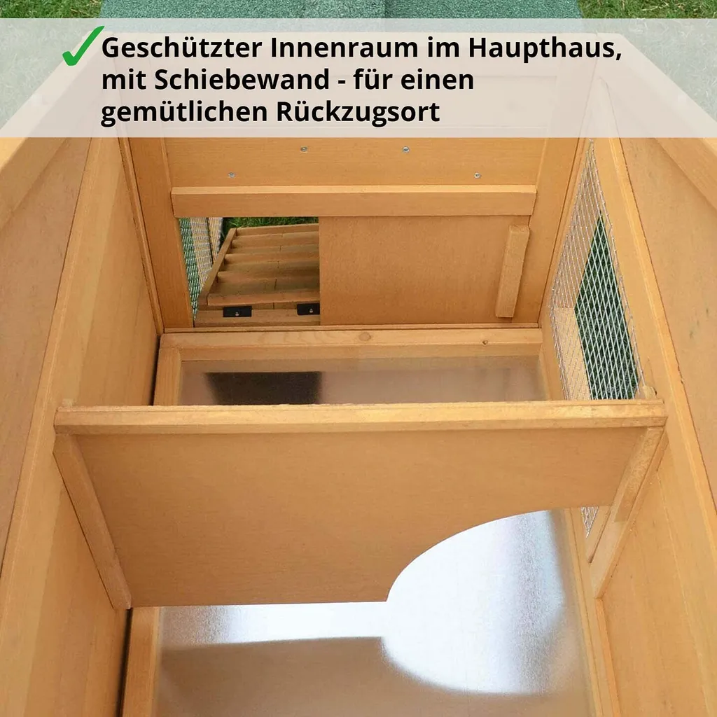 Kaninchen-Villa Hasenstall Haupthaus Mit Kuschelplatz Für Ihre Hasen - Unten Viel Auslauf Für Kleintiere Hasen Kaninchen Meerschweinchen Stall Mit Freilauf - Gehege Zooprinz Hasenhaus 3 Kaninchen-Villa Hasenstall Haupthaus Mit Kuschelplatz Für Ihre Hasen - Unten Viel Auslauf Für Kleintiere Hasen Kaninchen Meerschweinchen Stall Mit Freilauf - Gehege Zooprinz Hasenhaus – Bild 3
