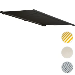 Mendler Elektrische Kassettenmarkise H122, Markise Vollkassette 4x3m Polyester Anthrazit, Rahmen Anthrazit -Garten- & Gewächshäuser Geschäft 71a6018b7c034db5979e72b2f77318a5