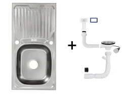 Keton Edelstahl Einbauspüle 86 X 43,5 Cm Inkl. Automatische Excenter Ablaufgarnitur