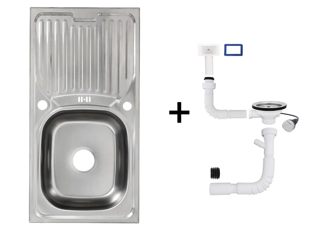 Keton Edelstahl Einbauspüle 86 X 43,5 Cm Inkl. Automatische Excenter Ablaufgarnitur 1 Keton Edelstahl Einbauspüle 86 X 43,5 Cm Inkl. Automatische Excenter Ablaufgarnitur