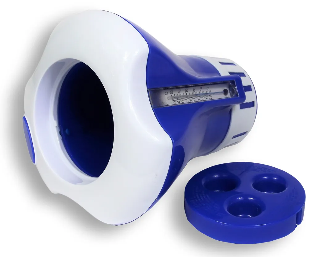 Paradies Pool Dosierschwimmer Mit Thermometer Blau (E140) 3 Paradies Pool Dosierschwimmer Mit Thermometer Blau (E140) – Bild 3