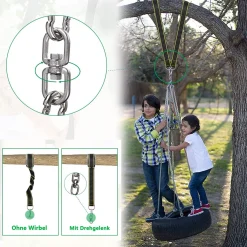 Mmgoqqt Schaukel Befestigung, Hängematte Befestigung Schaukel Aufhängung Hält Bis Zu 500 Kg,mit 2 Baumschutz Polster Und 2 Premium Karabinern,Hängematten-Zubehör,HM-03785 -Garten- & Gewächshäuser Geschäft 72156acea11e32522f1510fa02a60a39
