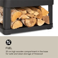 Blumfeldt Macondo Feuerstelle Feuerschale 35x35cm Holzfach Stahl Schwarz -Garten- & Gewächshäuser Geschäft 723ee79f1e385b71f85f7ee80cefe672