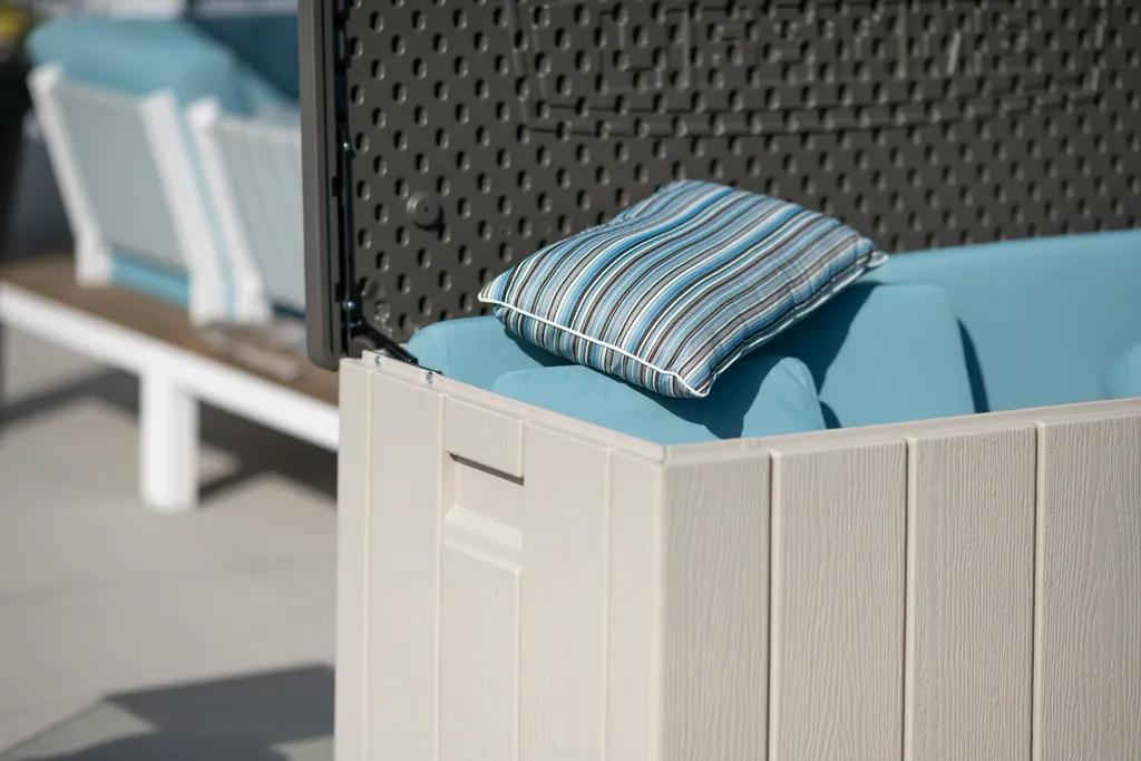 Lifetime Kunststoff Kissenbox "Harmony", Polsteraufbewahrung, 568 L Lichtgrau 72 X 151 X 70 Cm (L X B X H) 27 Lifetime Kunststoff Kissenbox "Harmony", Polsteraufbewahrung, 568 L Lichtgrau 72 X 151 X 70 Cm (L X B X H) – Bild 27