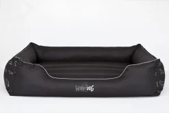 Hobbydog Hundebett Schlafplatz Hundekissen - Prestige - 110 X 90 X 25 Cm [Größe: XXL] - Schwarz Mit Hunden