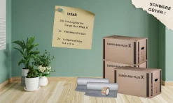 Karton-billiger Umzugsset 1-2 Zimmer, Bis Ca 50 M² | Umzugskartons, Luftpolsterfolie, Klebeband