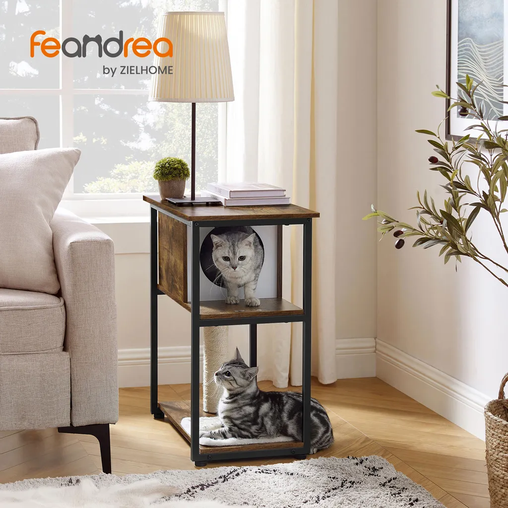 FEANDREA Kratzbaum, Katzenbaum, Sisalstämme, Vintagebraun PCT111H01 7 FEANDREA Kratzbaum, Katzenbaum, Sisalstämme, Vintagebraun PCT111H01 – Bild 7