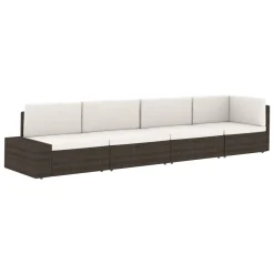 VidaXL Modulares 2-Sitzer-Sofa Poly Rattan Schwarz -Garten- & Gewächshäuser Geschäft 73129879c8e79eb7aa6d057db736a580
