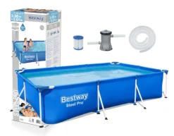 BESTWAY 56411 Steel Pro Frame Swimmingpool Filterpumpe Rechteckig 300x201x66cm