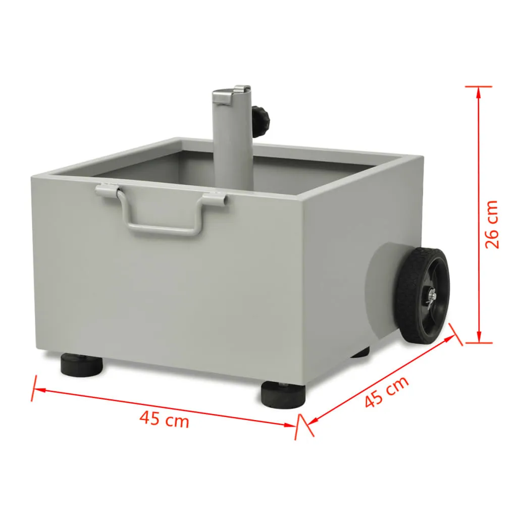 VidaXL Bepflanzbarer Sonnenschirmständer Blumentopf Grau 5 VidaXL Bepflanzbarer Sonnenschirmständer Blumentopf Grau – Bild 5