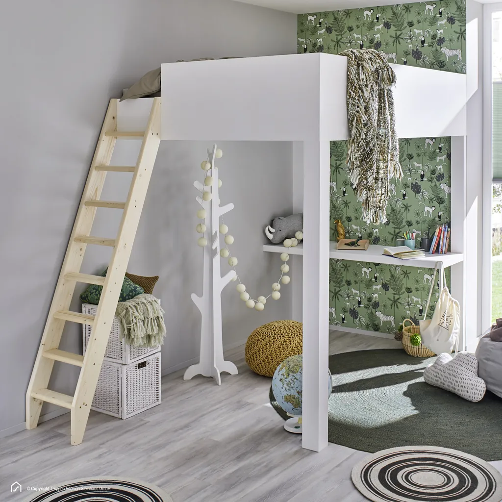 Treppen Intercon Hochbettleiter Intercon Safe Step Mit 8 Stufen Bis Max. 190 Cm | Holzleiter Aus Fichte | Anstellleiter 1 Treppen Intercon Hochbettleiter Intercon Safe Step Mit 8 Stufen Bis Max. 190 Cm | Holzleiter Aus Fichte | Anstellleiter